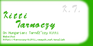 kitti tarnoczy business card